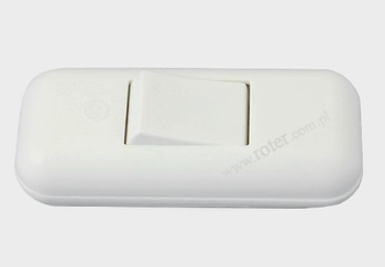 Przeł. przelotowy WL-01 biały 2A 250V