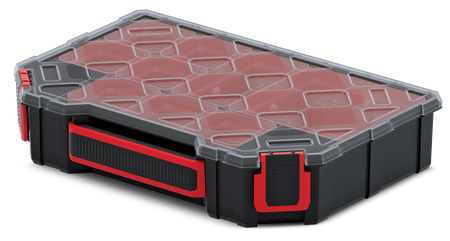 ORGANIZER SKRZYNKA NARZĘDZIOWA KUWETA TAGER 30 NISKI 195x284x25 Z PRZEGRODAMI