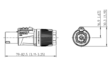 Wtyk głośnikowy Speakon Neutrik NL4FXX-W-S 4 pin złącze na kabel 6-12mm