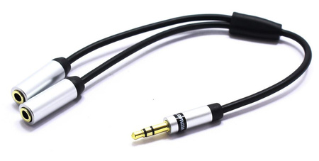 ADAPTER ROZDZIELACZ WTYK AUX 3,5 2X GNIAZDO JACK 3.5 VITALCO