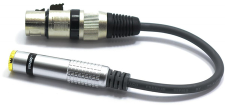 ADAPTER XLR ŻEŃSKI GNIAZDO JACK 6,3 STEREO VITALCO PRZEJŚCIÓWKA GNIAZDO JACK 6.3 GNIAZDO XLR