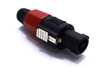 WTYK SPEAKON GŁOŚNIKOWY 4 PIN CZERWONY SKRĘCANY