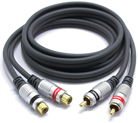 PRZEDŁUŻACZ RCA 2X CINCH WTYK GNIAZDO RKD290 VITALCO 10M
