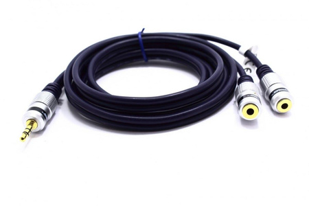 KABEL ROZDZIELACZ AUX WTYK JACK 3,5 - 2 GNIAZDA JACK JKD42 VITALCO 1,5M