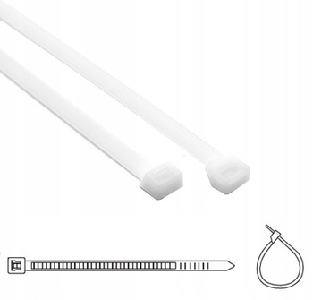 OPASKA KABLOWA BIAŁA 150x3.6 100 SZTUK