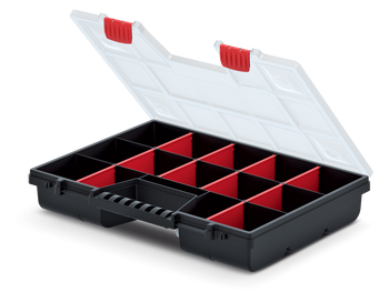 ORGANIZER SKRZYNKA NARZĘDZIOWA KUWETA NOR 16 390X290X65 Z PRZEGRODAMI