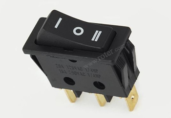 Przełącznik kołyskowy średni on-off-on