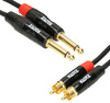 KABEL 2X JACK 6.3 - 2X RCA 6.3mm 3m KLOTZ