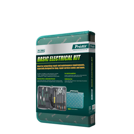 ZESTAW NARZĘDZI DO ELEKTRONIKI Z LUTOWNICĄ PROSKIT PK-2086B