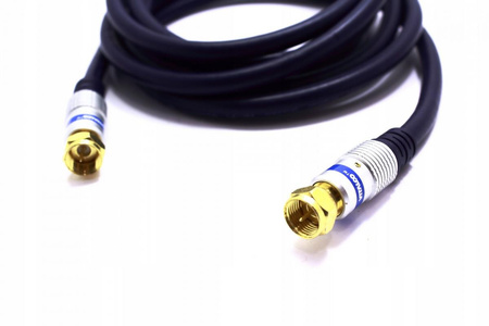 KABEL ANTENOWY Z WTYKAMI TYPU F VITALCO ZŁOTY 1,5M FK15