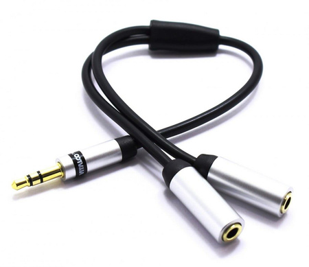 ADAPTER ROZDZIELACZ WTYK AUX 3,5 2X GNIAZDO JACK 3.5 VITALCO