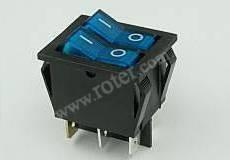 Przeł. podśw. średni podwójny AC, niebieski