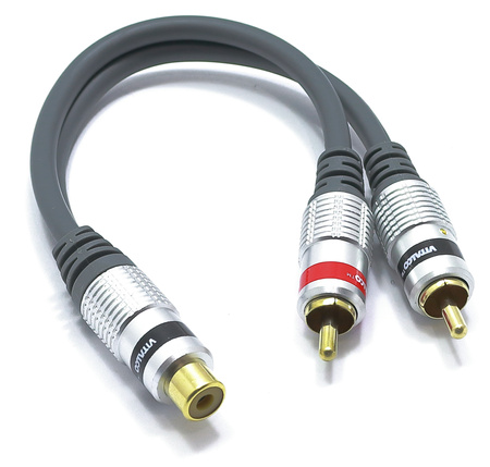 ADAPTER TRÓJNIK RCA 2X WTYK GNIAZDO RCA VITALCO
