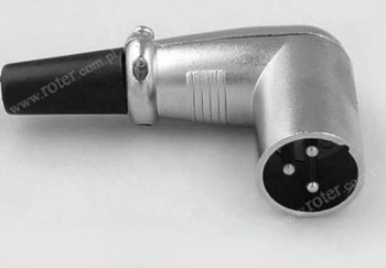 WTYK MIKROFONOWY XLR 3 PIN KĄTOWY MW320