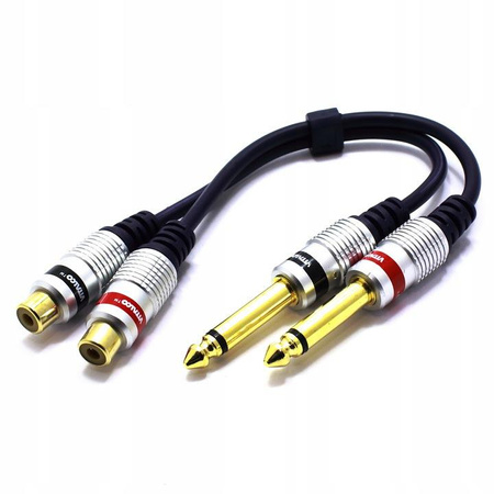 ADAPTER 2x JACK 6,3 MONO 2X GNIAZDO RCA VITALCO