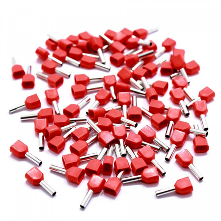 TULEJKA KABLOWA IZOLOWANA PODWÓJNA 2x1 mm TULEJKI PODWÓJNE 1mm 100szt