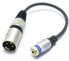 ADAPTER MIKROFON XLR MĘSKI GNIAZDO JACK 3.5 TRRS PRZEJŚCIÓWKA XLR AUX 3,5