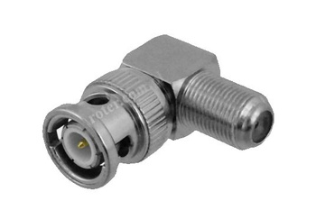 Vitalco kątowy adapter gniazdo F wtyk BNC