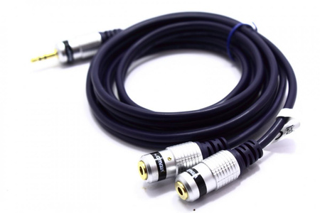 KABEL ROZDZIELACZ AUX WTYK JACK 3,5 - 2 GNIAZDA JACK JKD42 VITALCO 3M