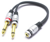 ADAPTER GNIAZDO JACK 3,5 NA 2X 6,3 MONO VITALCO