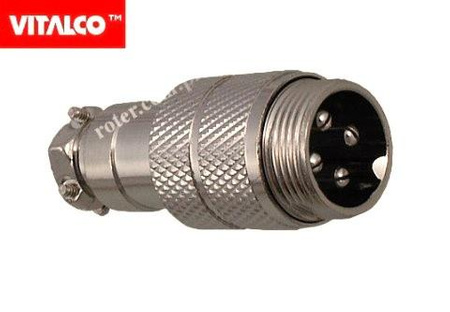 Wtyk mikrof. CB 4p prosty na kabel Vitalco