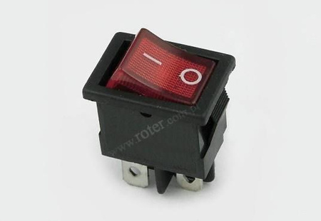 Przeł. podśw. mały AC, czerwony