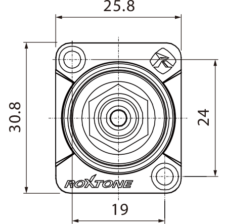 GNIAZDO PANELOWE RCA CINCH ROXTONE RF2D-B-BK