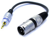 ADAPTER WTYK XLR MĘSKI 3 PIN WTYK MINI JACK 3.5 TRRS 3,5 4 POLOWY MIKROFON
