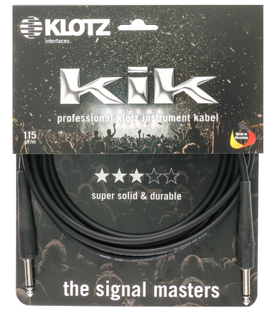 KABEL GITAROWY JACK 6.3 TS KLOTZ KIK 1.5m DO GITARY INSTRUMENTALNY