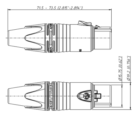 WTYK XLR ŻEŃSKI 5 PIN NC5FXX NEUTRIK