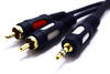 KABEL AUX JACK 3.5 STEREO - 2 RCA GOLD ŁEZKA JKR50 20M