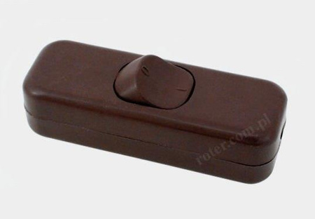 Przełącznik przelotowy duży brązowy 3A 250V