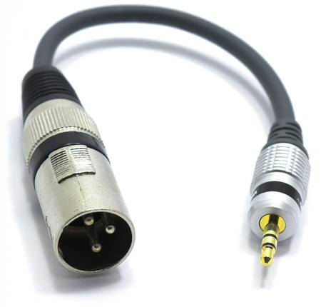 ADAPTER XLR MĘSKI MINI JACK 3.5 STEREO VITALCO PRZEJŚCIÓWKA XLR AUX 3,5