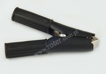 ZŁĄCZE AKUMULATORA KROKODYL 15A OSŁONIĘTY CZARNY