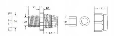DŁAWIK KABLOWY DŁAWNICA PG 21 13-18mm 10 SZTUK