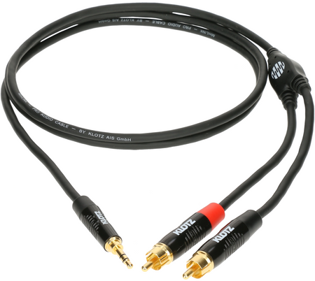 KABEL JACK 3.5 - 2X RCA 0.9m AUDIO KLOTZ