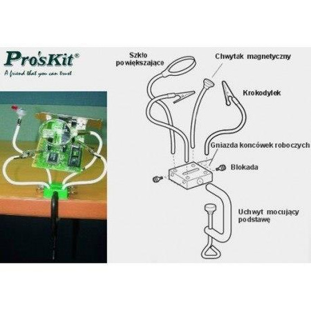 UCHWYT MONTAŻOWY TRZECIA RĘKA LUPA SN-394 PROSKIT
