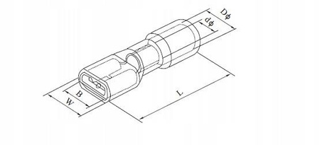 KONEKTOR IZOLOWANY PEŁNY ŻEŃSKI RED 2,8mm 100 SZT
