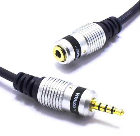 PRZEDŁUŻACZ JACK 3,5 4-POLOWY 5m KABEL WTYK GNIAZDO JKD85 VITALCO