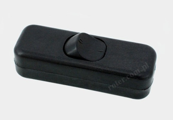 Przełącznik przelotowy duży czarny 3A 250V