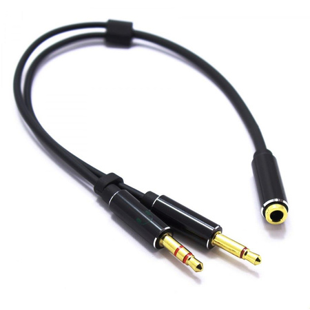 ADAPTER AUX 3,5 SŁUCHAWKI MIKROFON JACK 4 POLOWY SLIM