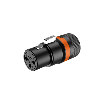 WTYK XLR ŻEŃSKI 3 PIN ROXTONE LX3F MIKROFONOWY LOW PROFILE CZARNY