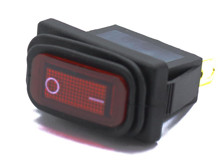 HERMETYCZNY PRZEŁĄCZNIK PROSTOKĄTNY CZERWONY 12V 20A