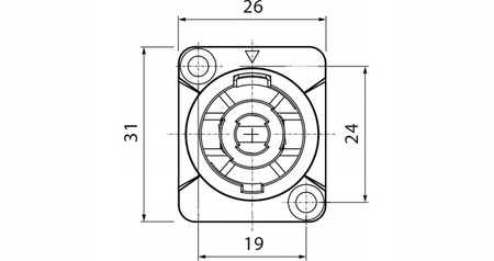 GNIAZDO SPEAKON MONTAŻOWE 4 PIN MS46