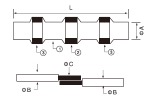 SZYBKOZŁĄCZKA TERMOKURCZLIWA Z CYNĄ ŻÓŁTA 10 SZT HTX-S41 4-6mm2