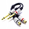 ADAPTER 2x JACK 6,3 MONO 2X GNIAZDO RCA VITALCO