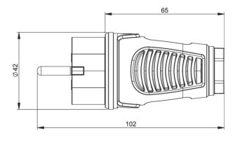 WTYK WTYCZKA GUMOWY SCHUKO TAURUS2 0511-SR IP54 Z UZIEMIENIEM PCE 16A