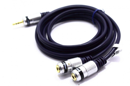 KABEL ROZDZIELACZ AUX WTYK JACK 3,5 - 2 GNIAZDA JACK JKD42 VITALCO 1,5M