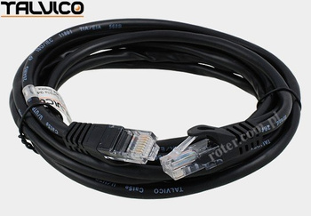 Patch cord UTP kat.5e 3,0m czarny 5P41