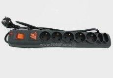 Listwa zasilająca ACAR P7 1,5m czarna